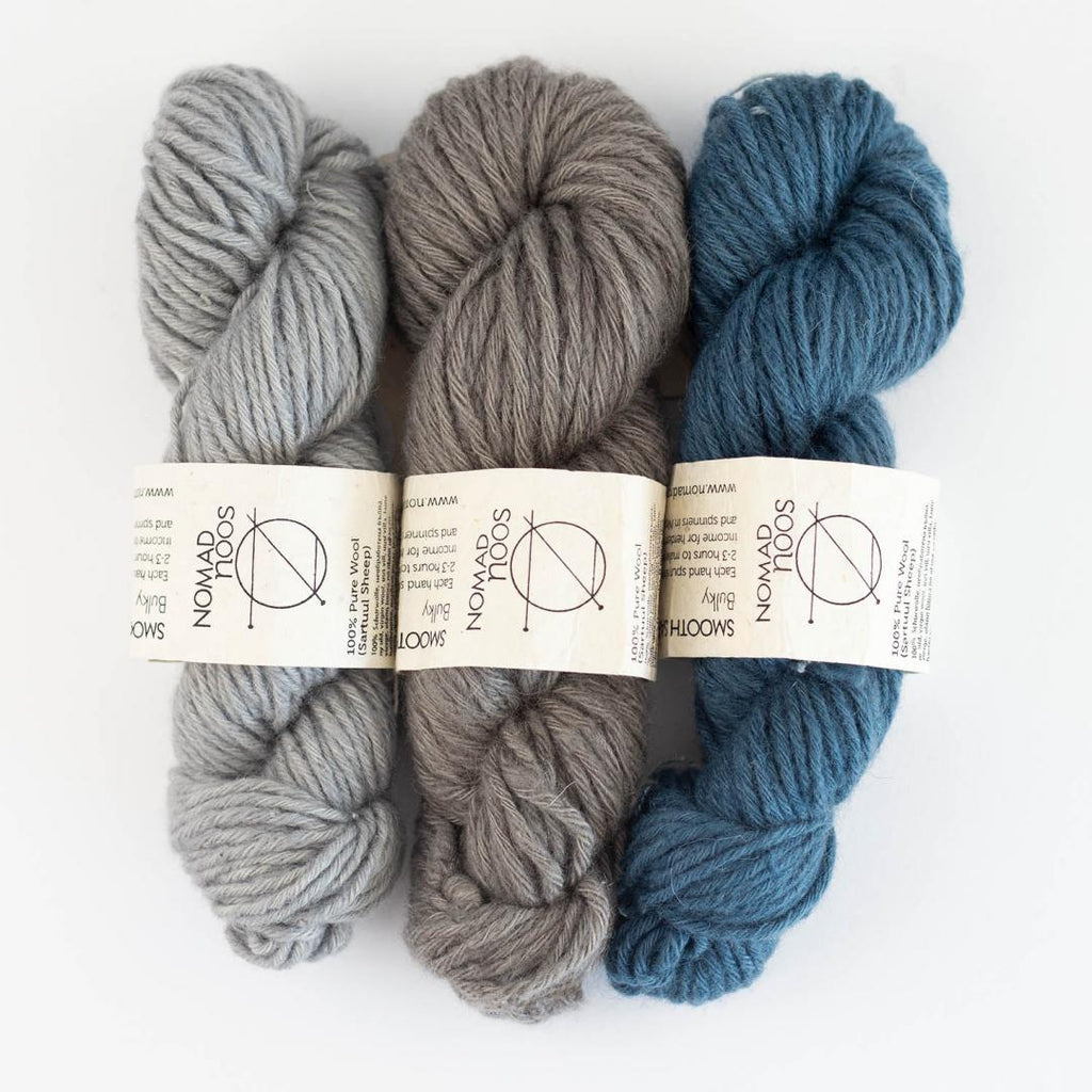 Smooth Sartuul Sheep Wool 8-ply BULKY hand-spun