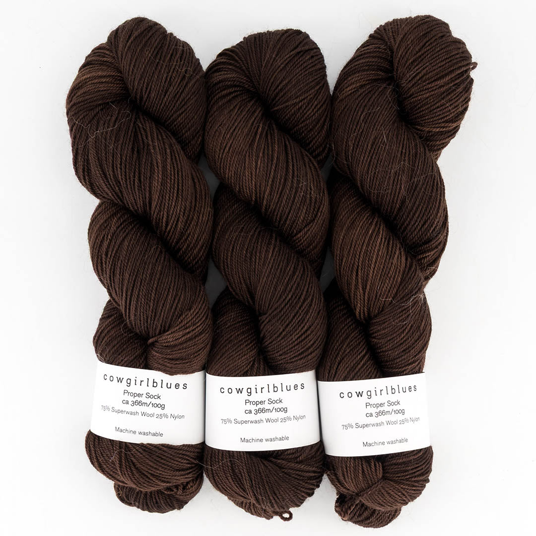 Proper Sock Solids 100g hand dyed