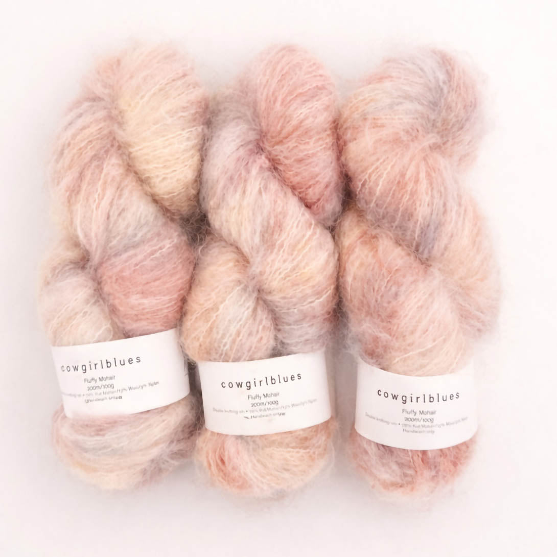 Fluffy mohair gradient hand-dyed