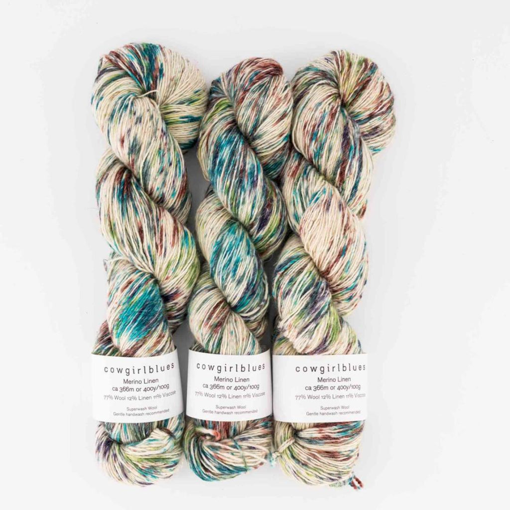 Merino Linen Farbverlauf handgefärbt