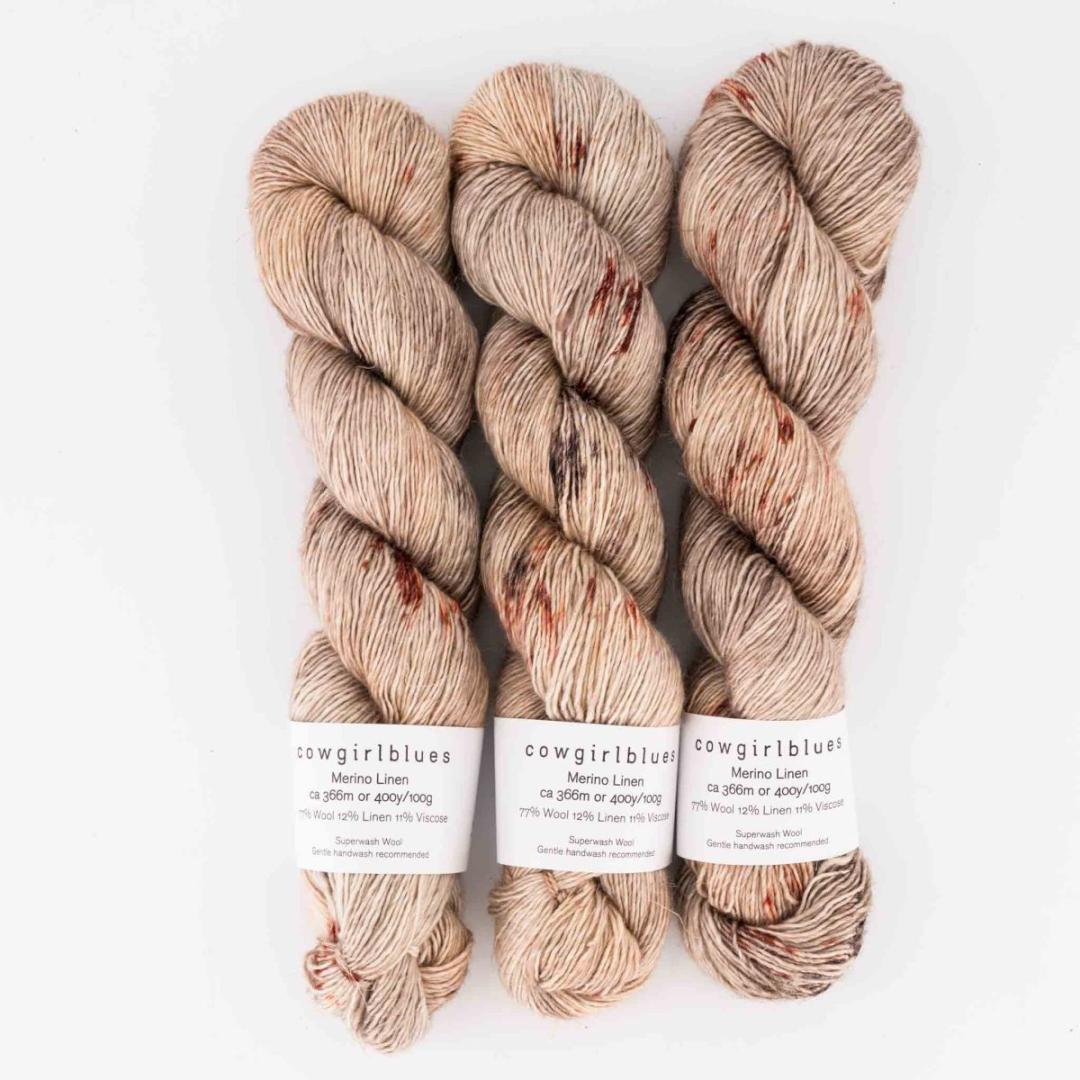 Merino Linen Farbverlauf handgefärbt