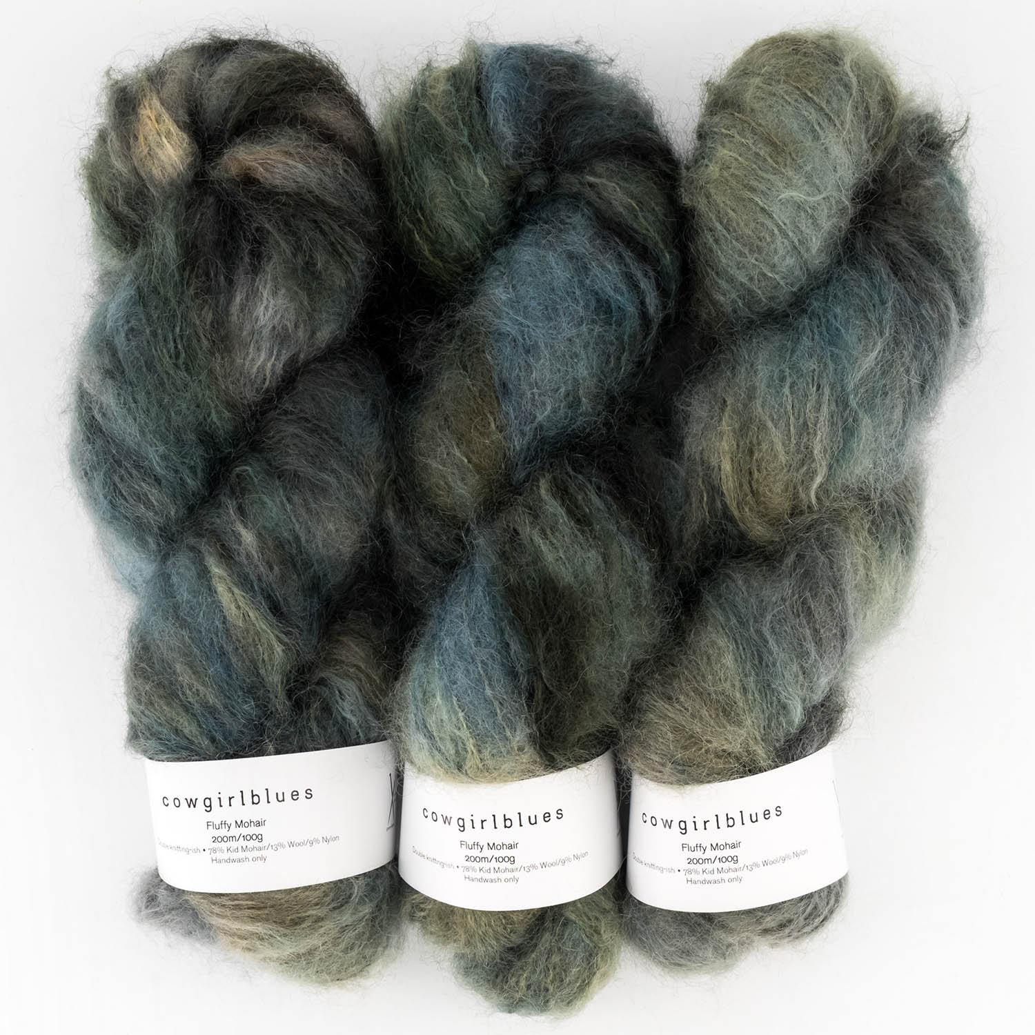 Fluffy mohair gradient hand-dyed