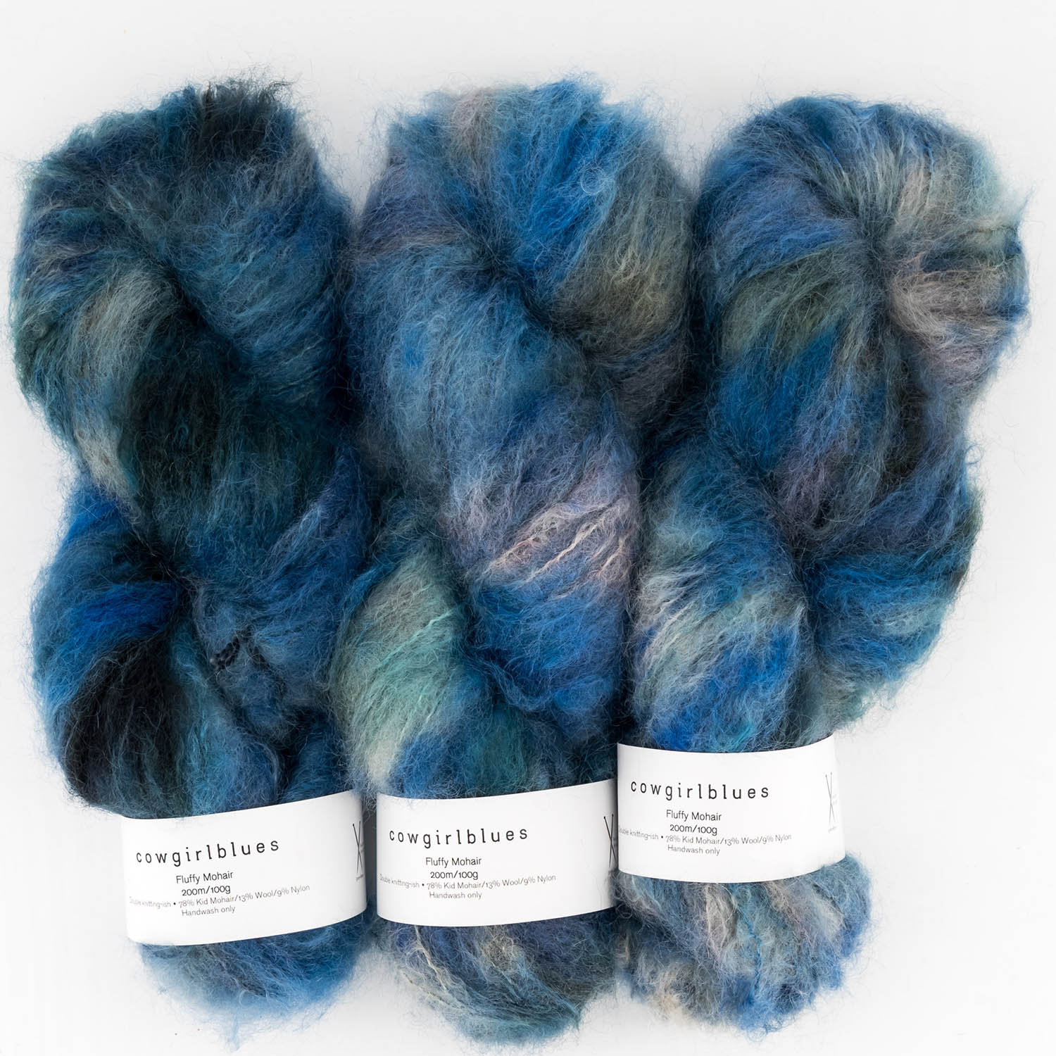 Fluffy mohair gradient hand-dyed