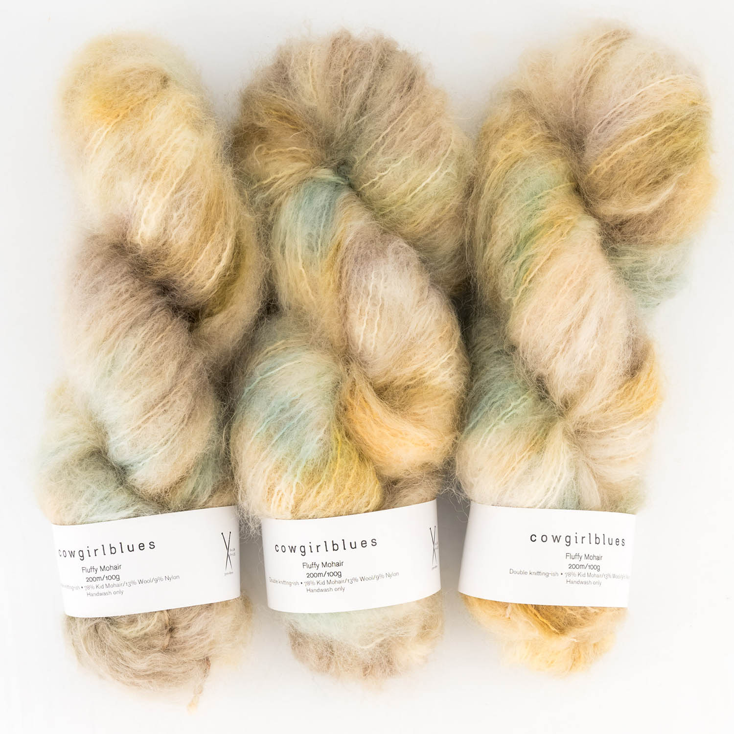 Fluffy mohair gradient hand-dyed