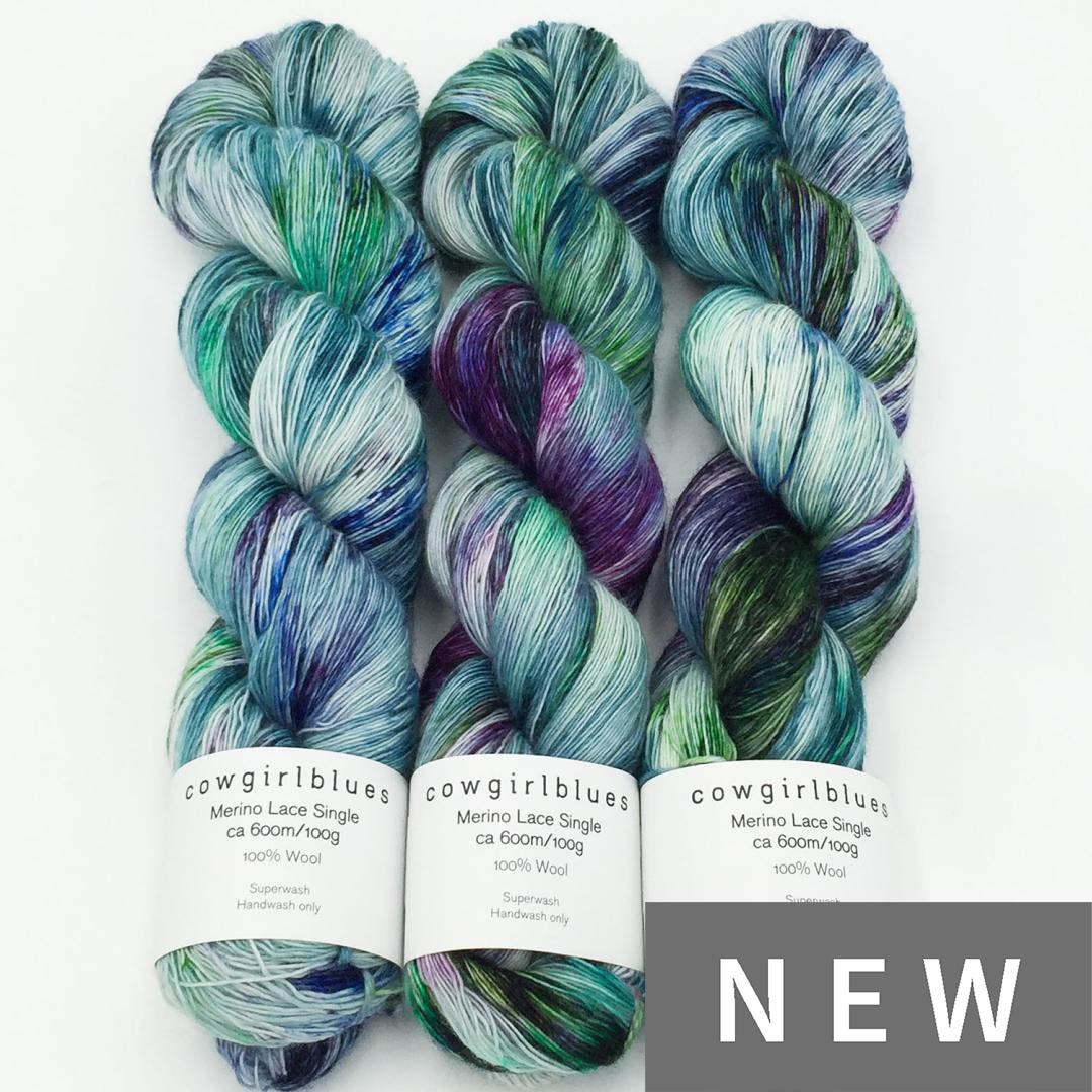 Merino SINGLE LACE Farbverlauf handgefärbt