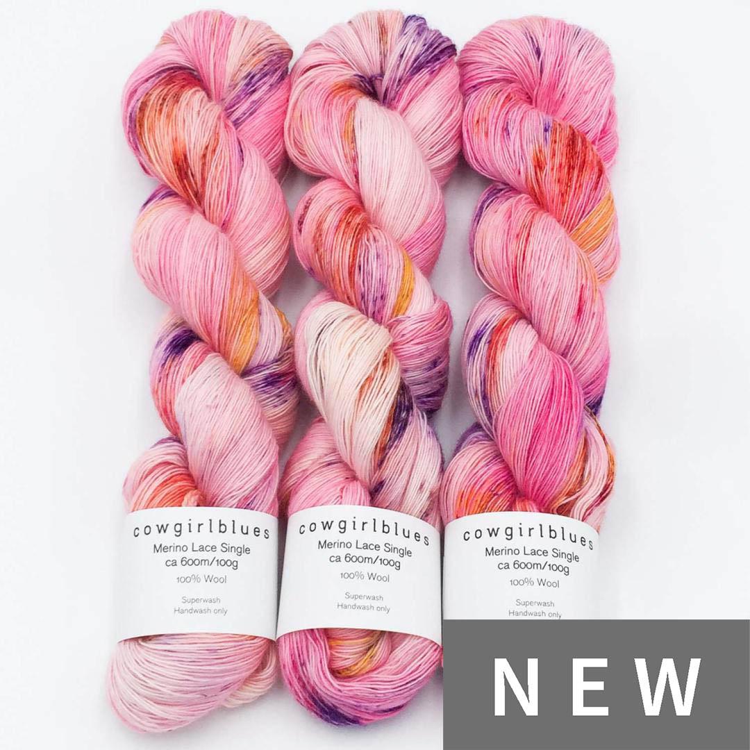 Merino SINGLE LACE Farbverlauf handgefärbt