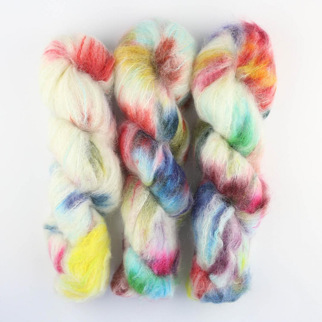 Fluffy Mohair Farbverlauf handgefärbt