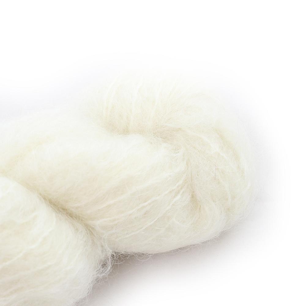 Fluffy mohair solids, hand-dyed