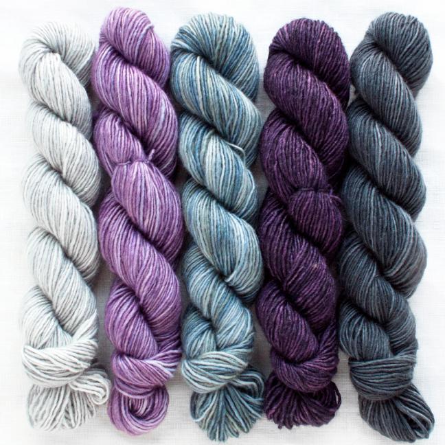 Fino Minis knitting kit for scarf &amp; loop, hand-dyed