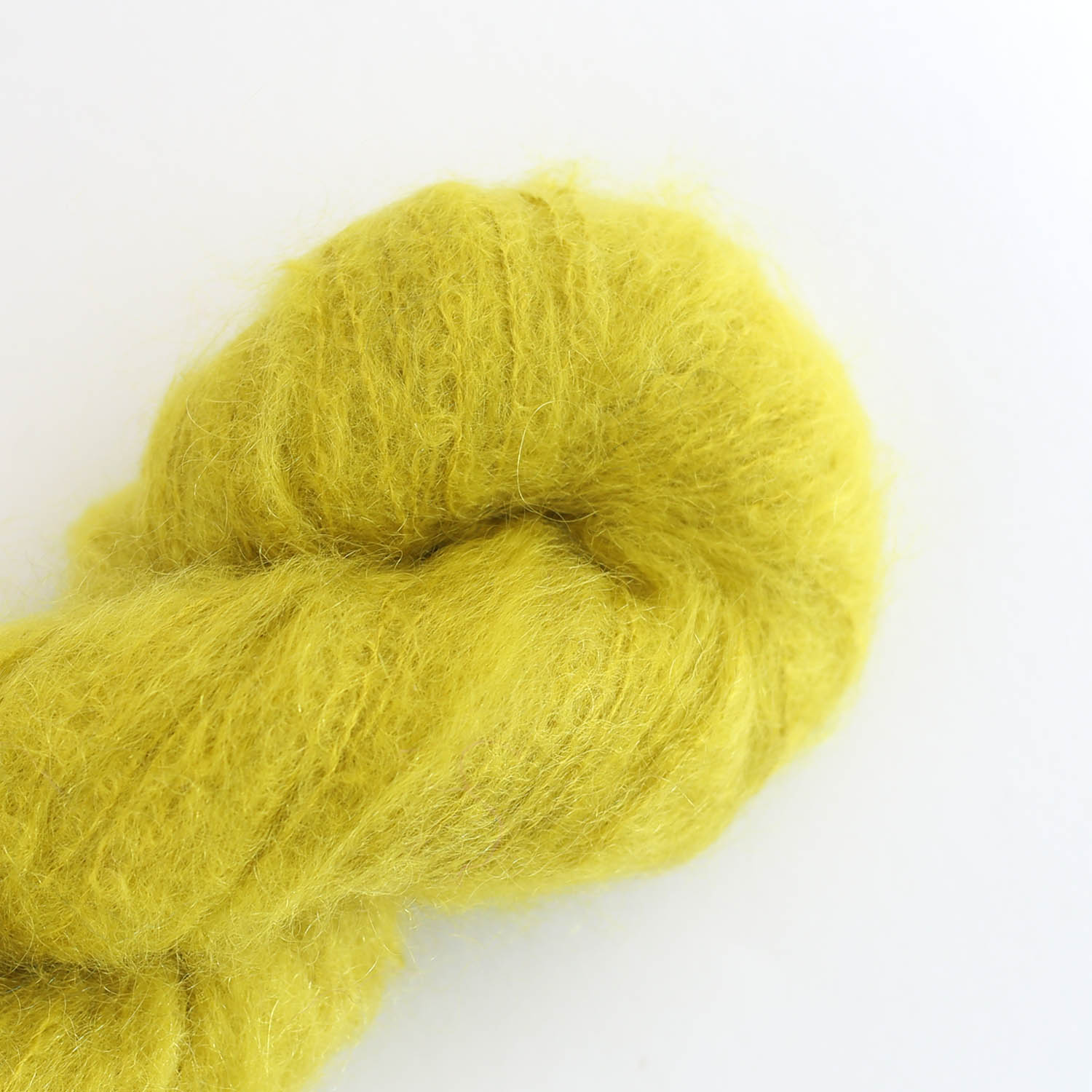 Fluffy mohair solids, hand-dyed